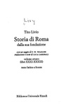 Storia di roma dalla sua fondazione. testo latino a fronte [vol 8]