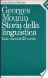 Storia della linguistica dalle origini al xx secolo