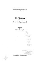Il gatto. cenni fisiologico-morali