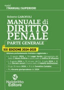 Manuale di diritto penale. parte generale 2024-2025